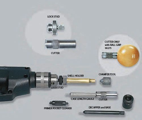Lee 90275 Precision Case Trimmer Cutter w/ Ball Grip For .45 Caliber Firearm 