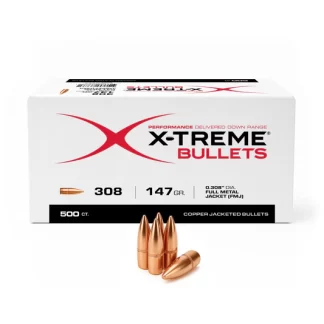 X-Treme 308 (.308) 125 Gr FMJ Bullet 500 Count